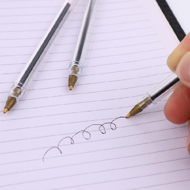 10PCS Plastic Ballpoint Pens 1.0mm Tip Black Red OR Blue Inks Comfortable Grip Smooth Writing For Note Taking Journaling