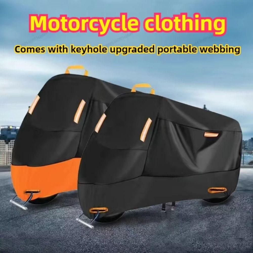 210D Fabric Motorcycle Cover Waterproof Scooter Cover Durable UV Protective Cover Outdoor