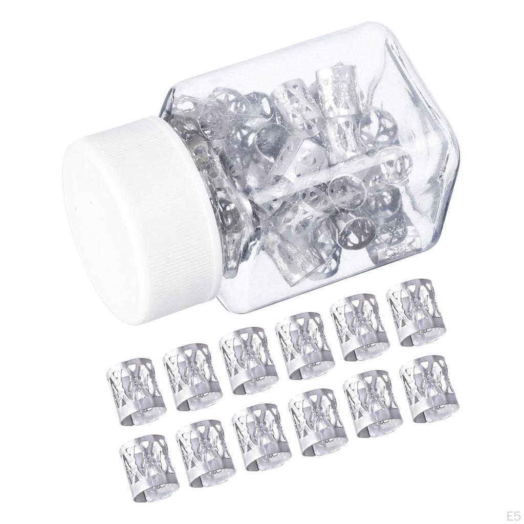 100 Piezas Cuentas para Rastas, Colgantes Decorativos para Accesorio de Cabello Colgante de Pulsera