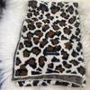 New Imitation Wool Knitted Scarf Women's Leopard Print Scarf Versatile Winter Cold Protection Thickened Warm Scarf