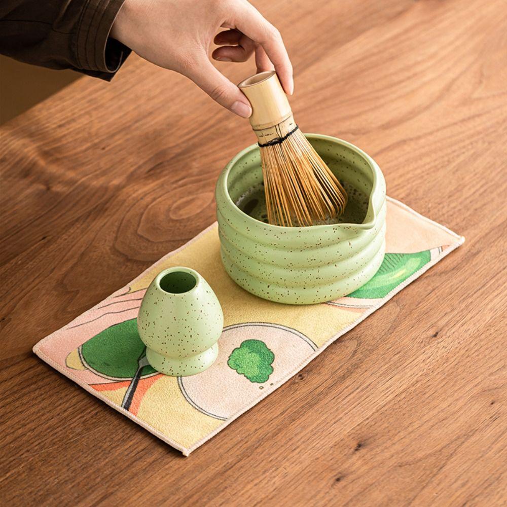 4PCS Food Grade Japanese Matcha Tea Set Doughnut Donut Matcha Stirring Brush  Stirring