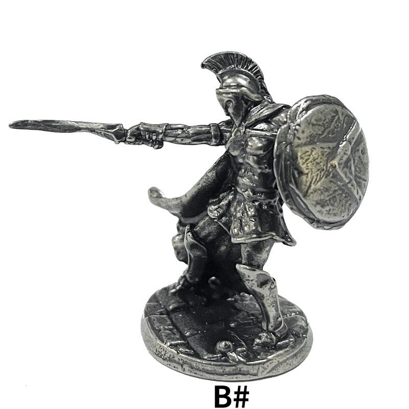 1PC Ancient Rome Soliders Figurines Miniatures Vintage Metal Soldiers Model Statue Desktop Ornament Gift