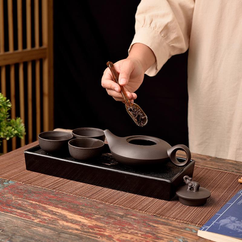 Large Handmade Purple Sand Teapot Kung Fu Tea Set Zhu Ni Tea Breaker Filter Pot Elephant Pot