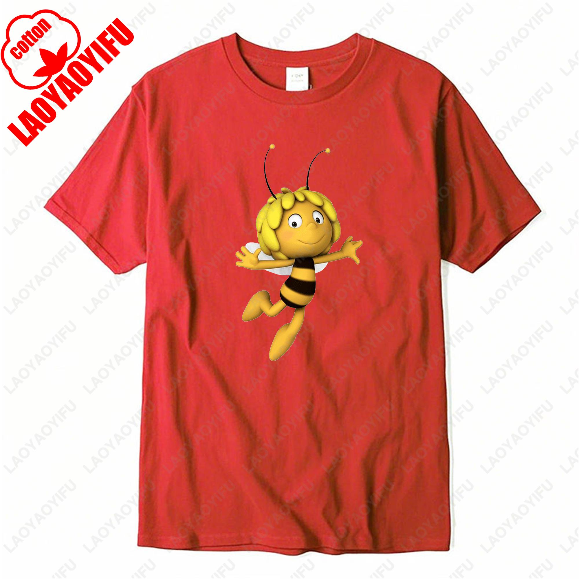 

Maya The Bee Movie Cute Tshirt Funny Summer Fashion Short Sleev Popular Commuter Unisex Tees Cotton Men Women Harajuku Tops Gift 2XL