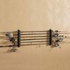 Portable Fishing Rod Rack Fishing Rod Storage Holder Wall Mount for Garage Carps Cabin Basement Holds 6/4/3 Fishing Rod