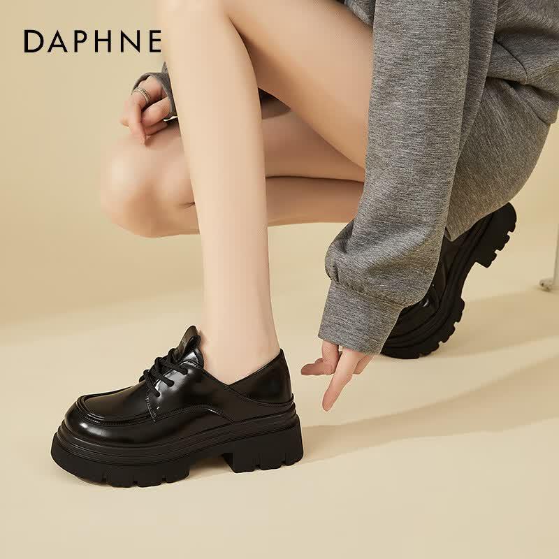 DAPHNE Women s French Style Thick Sole Loafers 39