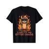 European Sizes Men's "Complete and Otter Chaos" Graphic T-Shirt - Soft, Breathable Casual Streetwear with Playful Otter Design