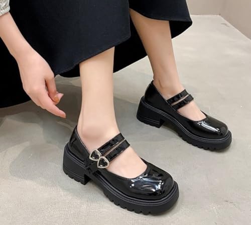 [TOKYO GOODS MARKT] [PureAribon] Mary-Jane-Pumps mit rundem Zehenbereich und Schleifen, Lolita-Schuhe (27,0 cm), Auch in Übergrößen erhältlich