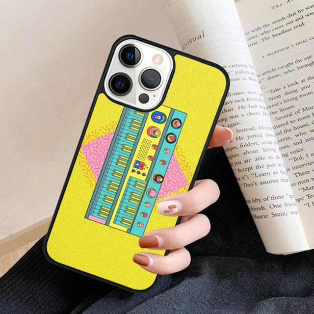 Vintage Synth Synthesizer Moog Print Phone Case Back Cover for iPhone 17 Air 16 15 14 13 11 12 Pro Max Plus Coque