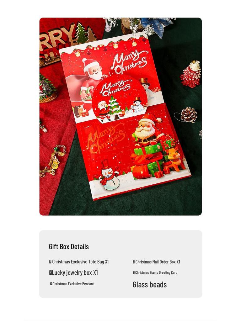 Christmas Joy Blind Box: 40-Piece Pop-It Bracelet Toy Set for Kids