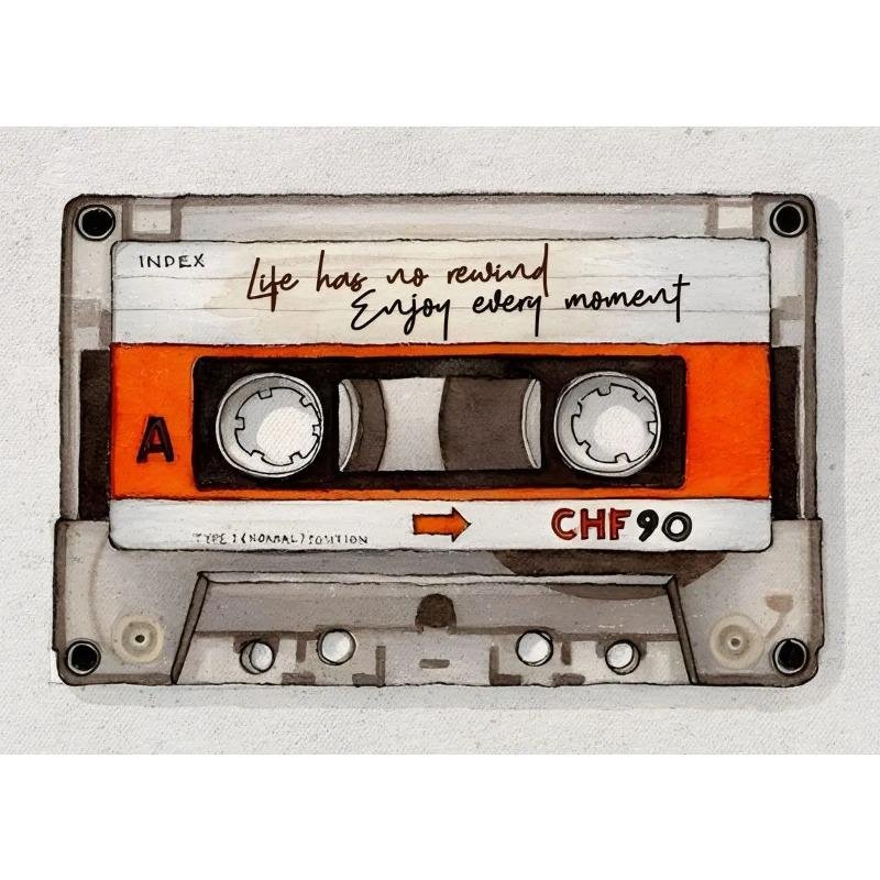Funny Colourful Transparent Tape Cassette DJ Music Poster and Prints Canvas Printing Wall Art Picture for Living Room Home Decor