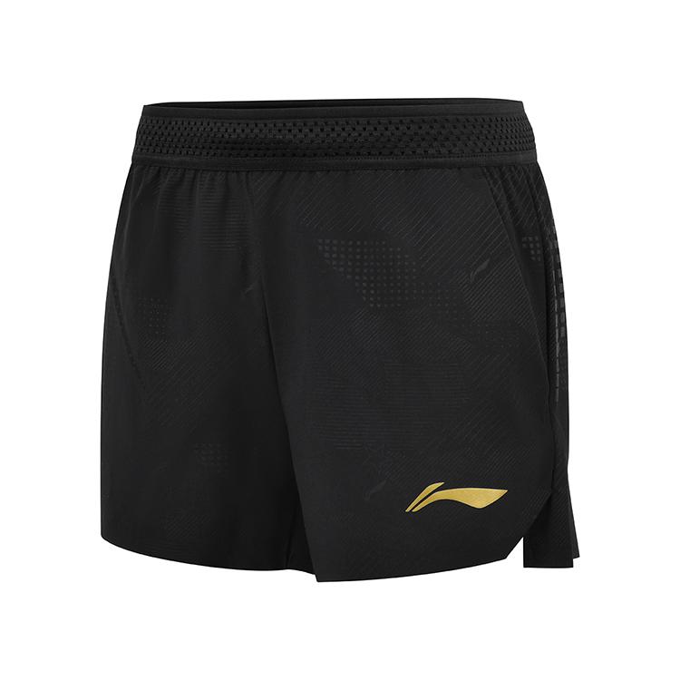 Li Ning Klasyczne Wygodne Trwałe Fajne Szorty Sportowe Rekreacyjne Unisex Szorty Czarne AAPU048