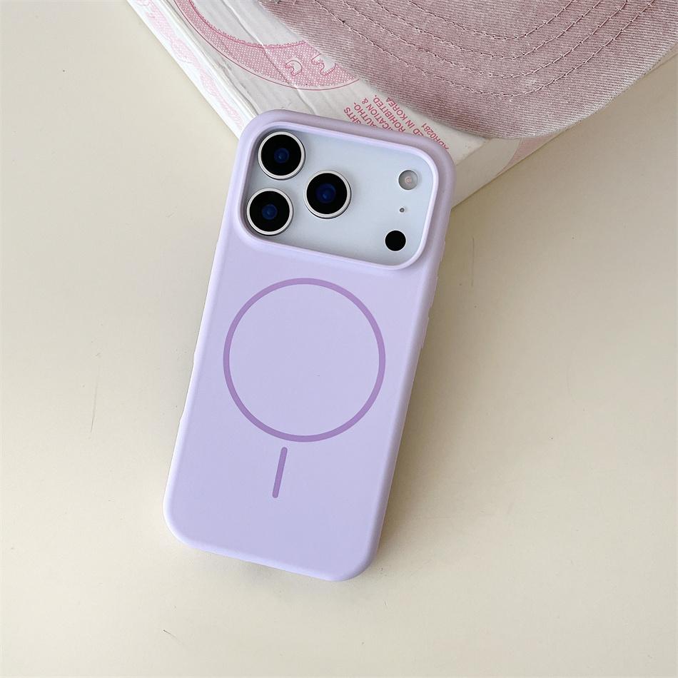 Luxury Skin Feel Magnetic Phone Case For iPhone 17Air 16 ProMax 15 14Plus 13 12 11 Wireless Charging Liquid Silicone Shockproof Cover Fundas