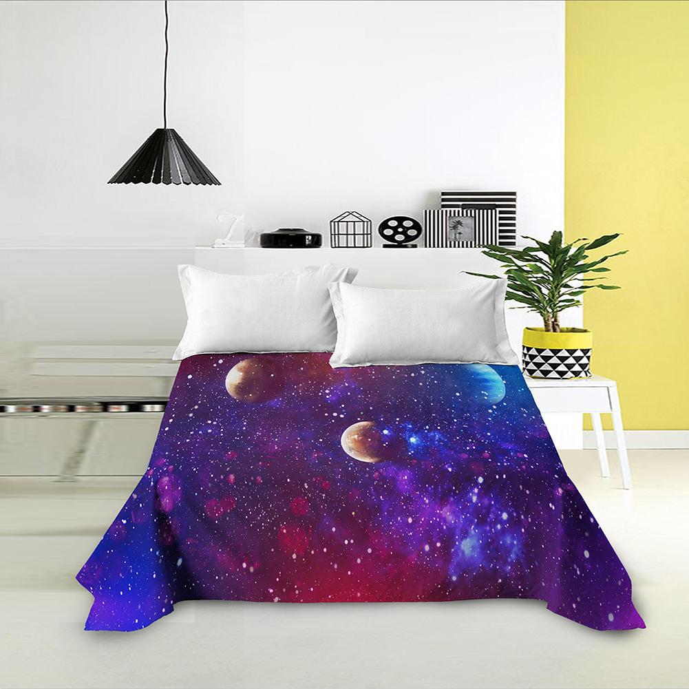 Galaxy Weltraumdruck King Queen Spannbettlaken 3D Sternenhimmel Bettwäsche Laken Universum Weiches Polyester Bettwäsche Leinen für Jungen Teenager Erwachsene