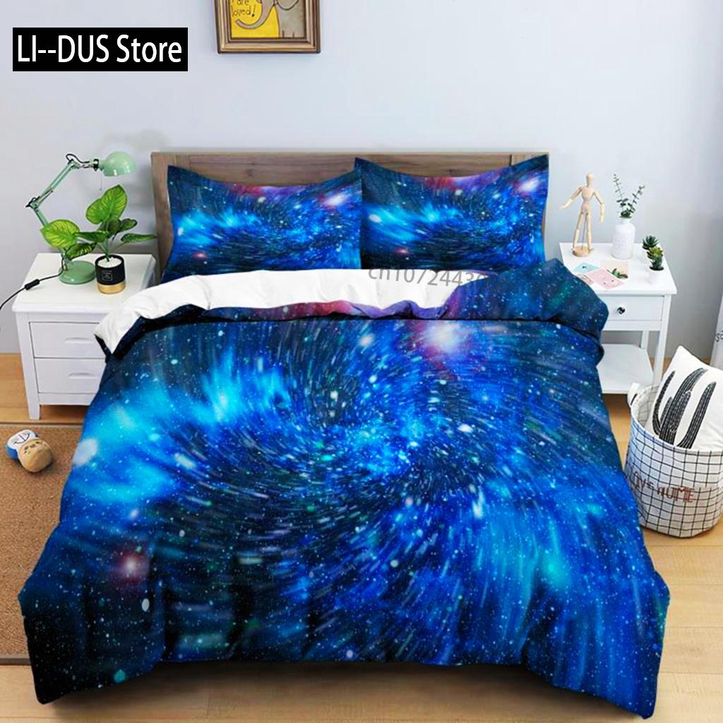 Comforter Colorful Cloud Polyester Orange Yellow Purple Cloud Sky For Teens Girls Abstract Theme Soft Bedding Set