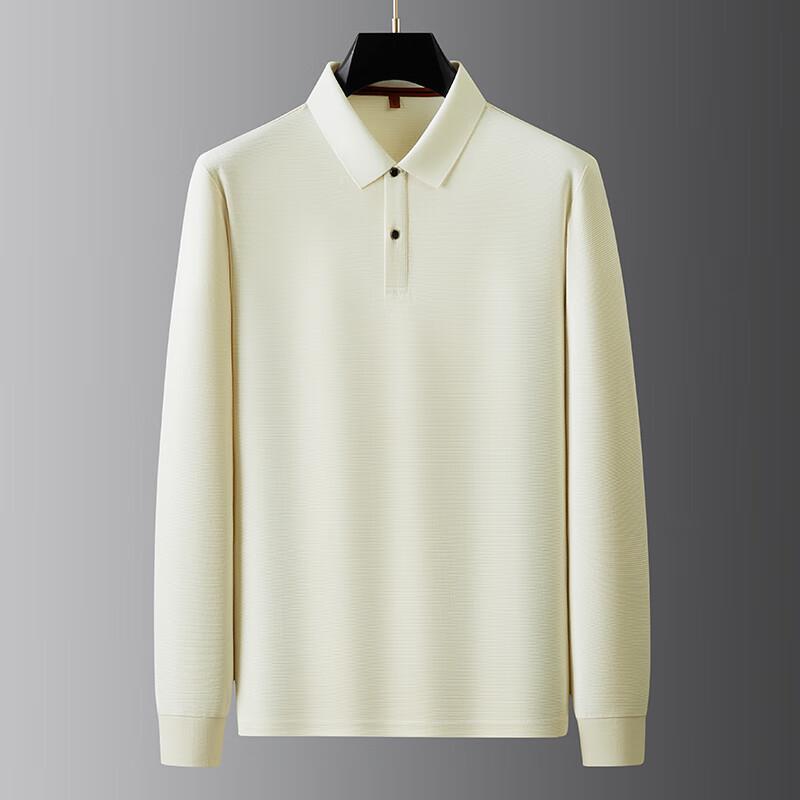 Men's Plus Size Cotton Blend Long Sleeve Polo Shirt