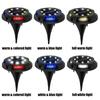 Colorful 12LED Solar Power Disk Light Outdoor Garden Solar Underground Light Deck Light Buried Solar Led Lamp Garden Decor