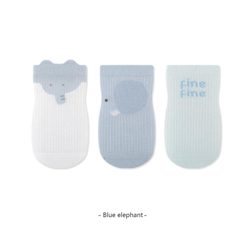 3 Pairs Baby Anti-Slip Socks Summer Thin Mesh Baby Non-Slip Socks Breathable Anti-Slip Socks For Children