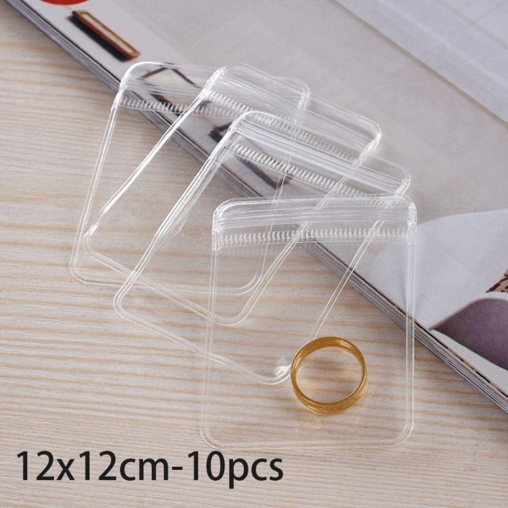 10pcs Bracelet Sealed Bag Thickened Zip Lock Pouches New PVC Zipper Bag