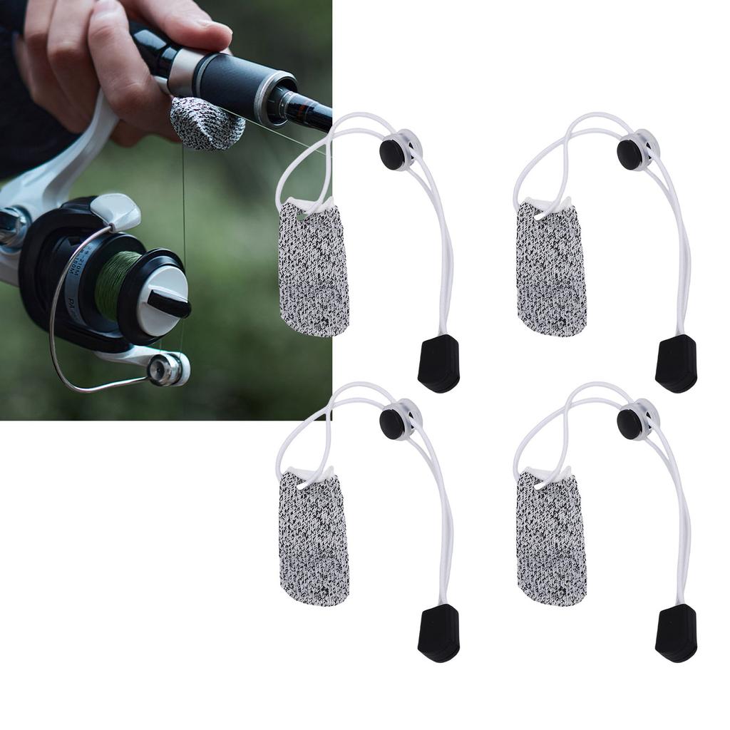 10pcs Single Finger Fishing Glove HPPE Anti Slip Anti Scratch Adjustable Breathable Soft Fishing Finger Protector for Outdoor Fishing Equipment