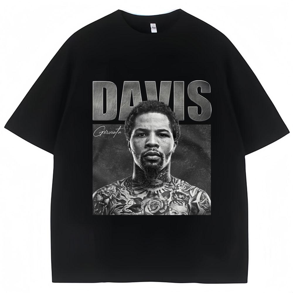 Tank Gervonta Davis Vintage Style Tshirt Sport Boxing T Shirts Oversized Men's Fashion Oversized  T-Shirts Streetwear Gift