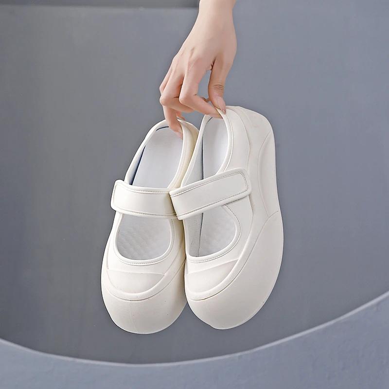 French Mary Jane Women's Shoes New Big Head Thick Soles for Women Small Leather Shoes