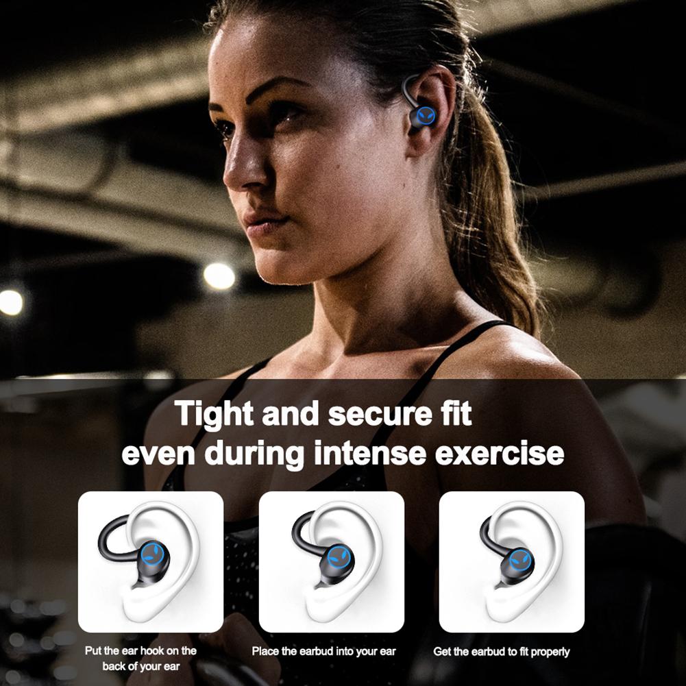 Wireless Headphone Bluetooth 5.1 Noise Cancelling HiFi Stereo Bass Earphone Waterproof Sport Game Music Headset w Mic for iPhone
