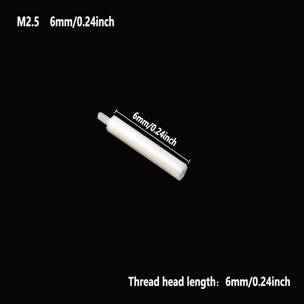 25Pcs White Nylon Single Head Fastener Durables Multi-Purpose Hardware Accessories