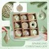 Green Christmas Ball Ornament Set with Shaped Balls for Tree Decoration Hanging Ornaments
