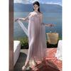 French Pure Desire Seaside Vacation Neck Dress Fairy Super Fairy Summer Temperament High-end Beach Skirt