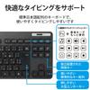 ELECOM Wireless Keyboard and Mouse Set TK-FDM109MKBK, Thin Membrane Type, Compact, Tenkeyless, Black