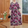 Summer Women for Dresses Casual Print Vintage Elegant Half Sleeve Women's Clothing Plus Size