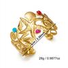 Exaggerated Metal Shell Starfish Open Bangles for Women Stainless Steel Hollow Geometry Wrap Cuff Bracelet Summer Wrist Jewelry