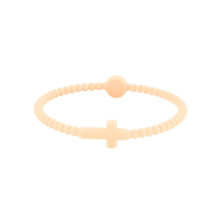Children's Silicone Cross Thin Macaron Color Wristband Bracelet