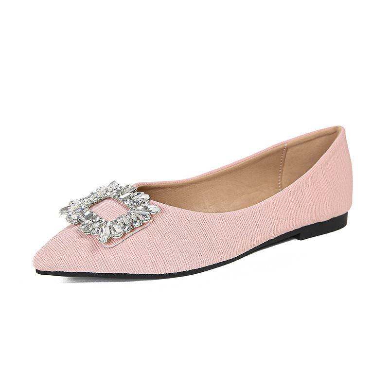 Yue Xinwang Leather Flat for Huizhou Women's Shoes Su Yinyin Same Single Shoes Women Pointed, Pregnant Women Wear Soft-soled Lazy Shoes Women