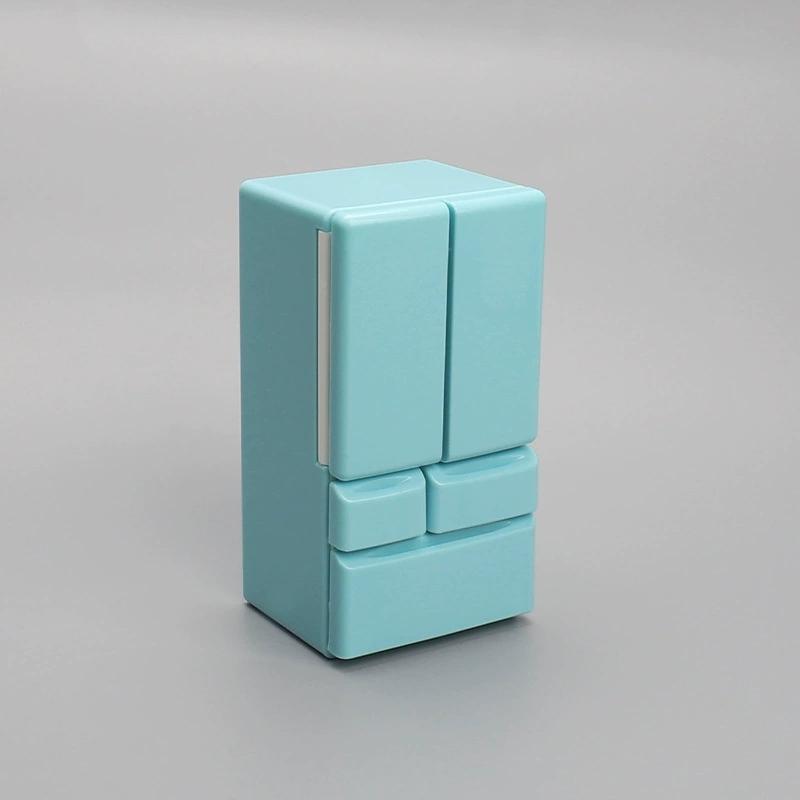 1Pcs Playhouse Toys 1: 12 Doll House Cartoon Mini Refrigerator Miniature Food Play Kitchen Scene Pocket Furniture Model