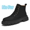 Fashion Genuine Leather Outdoor Snow Botas New Arrival Men's Winter Boots Luxury Brand Motorcycle Basic Boots Man Cotton Platform Shoes