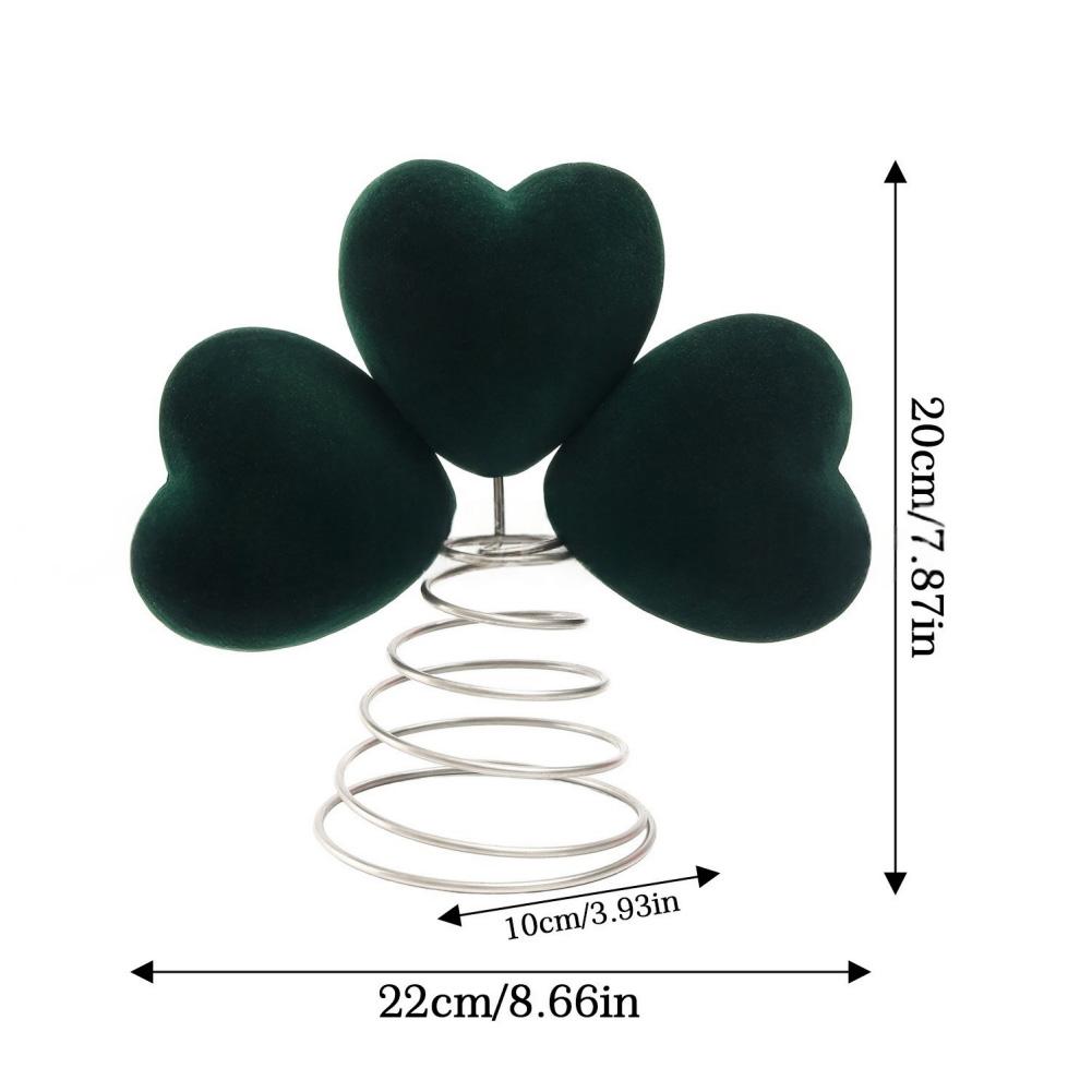

22x20cm Clover Shamrock Tree Topper-s Irish Green Plastic Ornament For St Patrick Day Christmas Seasonal Festive Yard Decor