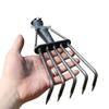 Five-Tooth All-Steel Rake for Beach, Clam Digging, and Gathering Seafood
