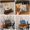 Retro Adorable Jeans Student Mini Backpack Pu Casual For School