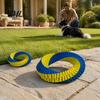 Aggressive Chewer Dog Toys Dental Tug Toy, Textured Nylon Woven Chew Two Loop Figure 8 Design, Care for Dogs Round Shape Interactive Teeth Cleaning