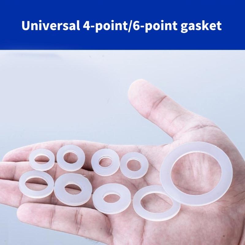 Food Grade Silicone Gasket Assortment Kits Flat Hose O-Rings Sealing Gasket  for Seal Plumbing Faucet Hose Enduring