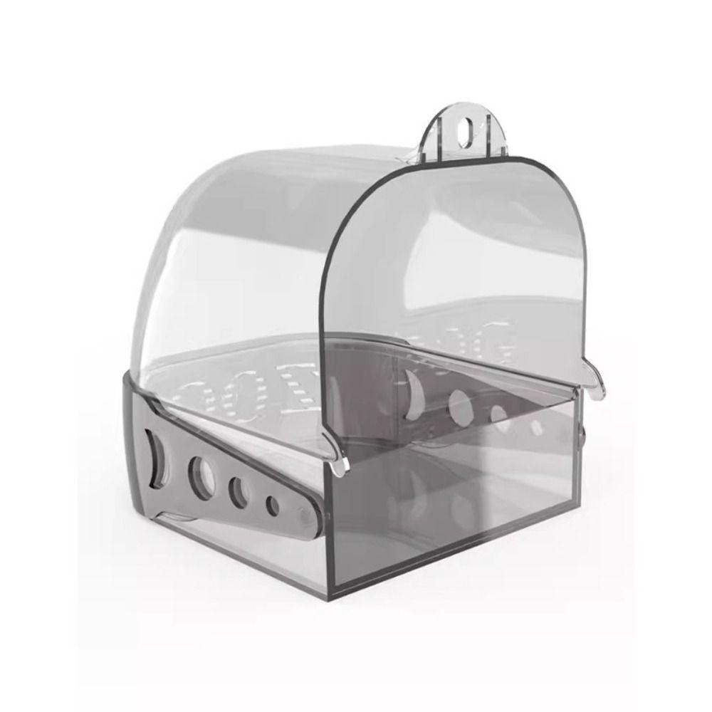 Nástěnný ptačí sprchový box Protiskluzová multifunkční koupací vana pro andulky Závěsný zásuvkový ptačí koupací box