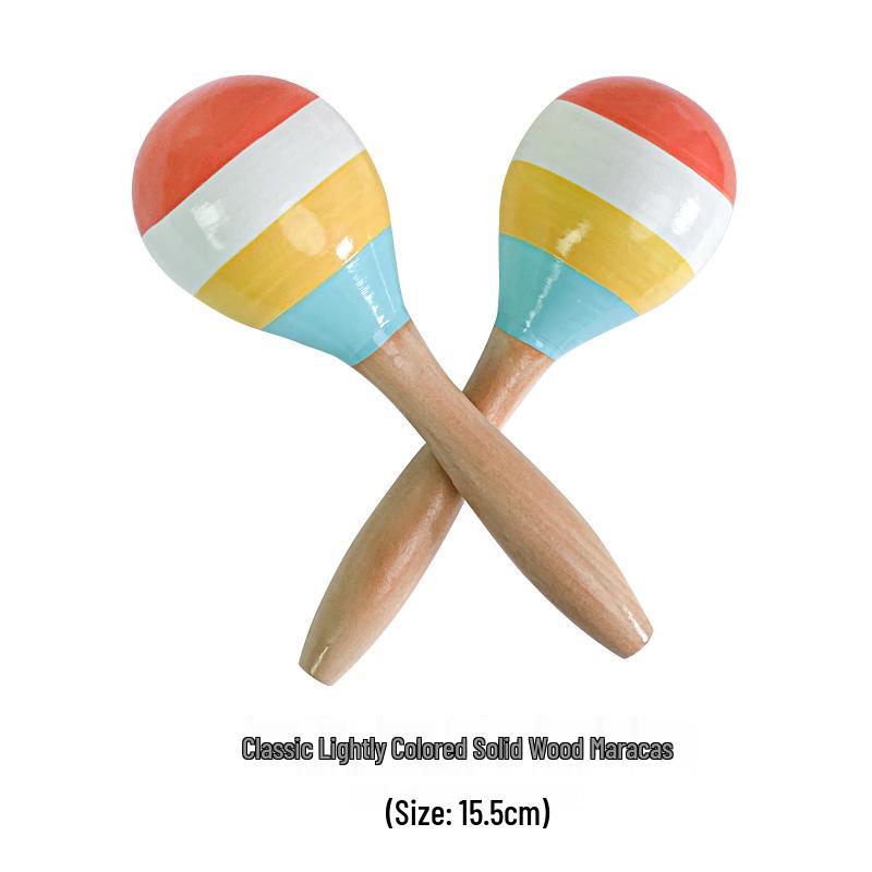 Children's Orff Percussion Instruments: Triangle, Castanets, Maracas, Tambourine, Wood Block, Cymbals