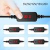 DC5521 Power Adapter 8 Adapters for Security Camera Routers and Laptops 5.5x2.1mm Female to Male Barreled Plug