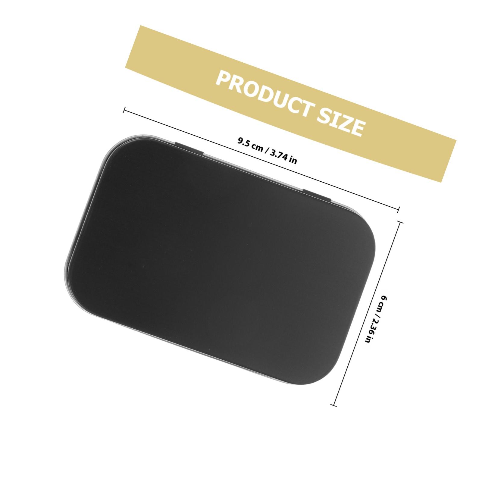 

6Pcs Flip Top Storage Box Decorative Tin Container for Party Favors Wedding Desserts Jewelry Storage Small Metal Box чорний