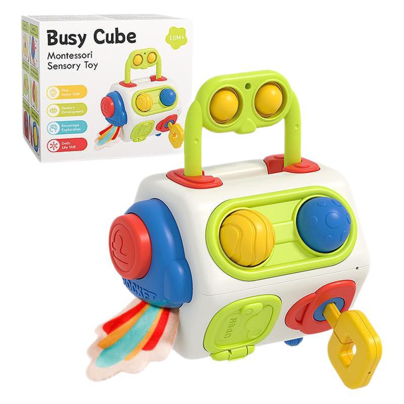 Montessori Octahedron Busy Ball: Multisensory Baby Hand Movement Toy for Early Education