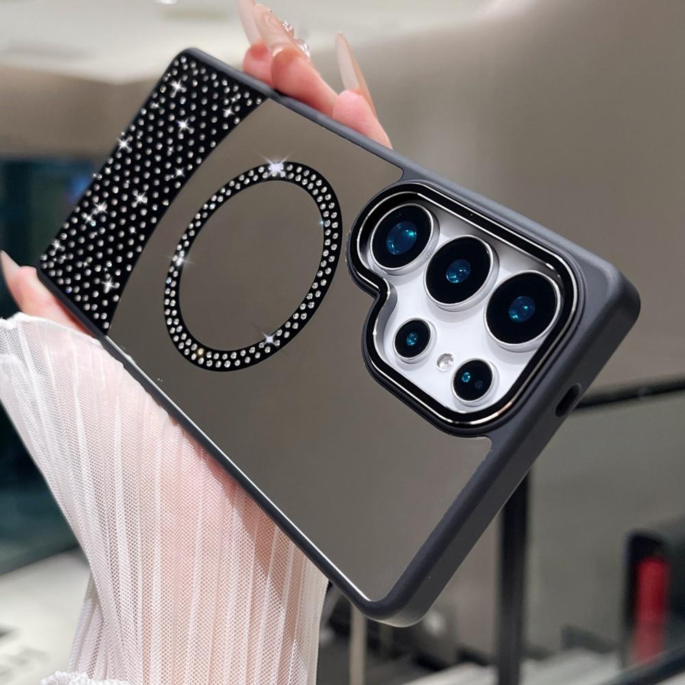 

Stylish Flash Diamond Colored Mirror Magnetic Case for Samsung Galaxy S25 S26 S23 S24 S22 Ultra Plus S24FE A55 A35 A25 A15 Cover Galaxy A56