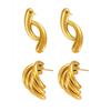Waterproof Gold Plated Earrings 18k Gold Plated Stainless Steel Earrings  Fashion Accessories