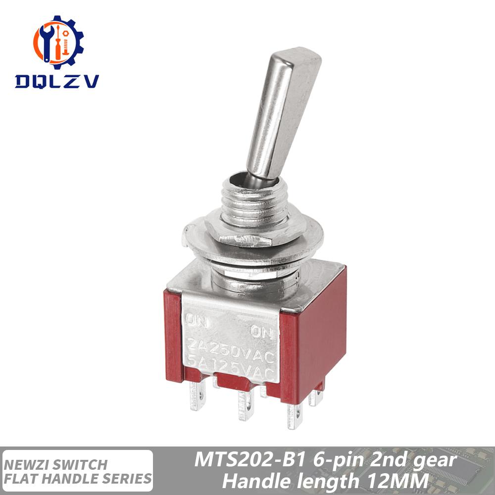 SH T80-T Series Flat Handle 6.35mm Panel Mount Mini Toggle Switch For RC Model Remote Controlller